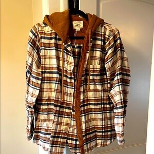 American Eagle Women’s Plaid Hooded Jacket - never worn